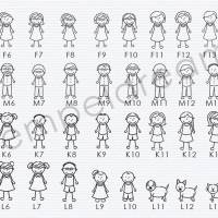 Familienstempel - Adressstempel für Familie - personalsierter Stempel - Figuren - Namen - Anschrift - Motiv: 655 Bild 2