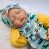 Baby Jungen Mädchen Frühchen Set Pumphose-Mütze-Tuch "Bunte Dschungelbande" Geschenk Geburt Ostern Bild 2