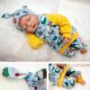 Baby Jungen Mädchen Frühchen Set Pumphose-Mütze-Tuch "Bunte Dschungelbande" Geschenk Geburt Ostern Bild 3