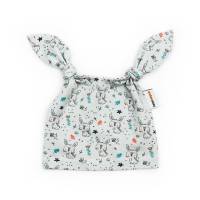 Baby Knotenmütze Zipfelmütze mit Hasenohren "Häschen" Geschenk Geschenk Geburt Ostern Fasching Sommer Bild 1