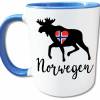 Norwegen Tasse Elch Norwegen Flagge Herz, Norwegen Geschenk Bild 2