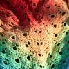 farbenfrohes gehäkelte Dreieckstuch,Baumwolle,wunderbarer und einzigartiger Farbverlauf Bild 5