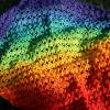 farbenfrohes gehäkelte Dreieckstuch,Baumwolle,wunderbarer und einzigartiger Farbverlauf Bild 7