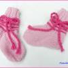 Babysocken für Neugeborene - zum Binden – rosa, pink, Merino Bild 2