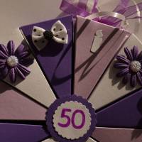 Geldgeschenk, Geschenk zum 50.Geburtstag,Geldgeschenkverpackung,Geschenkschachtel zum Geburtstag, Geburtstagsgeschenk Bild 2
