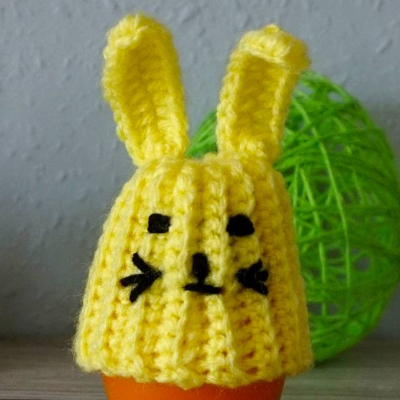 Häkelanleitung: Eierwärmer Hase