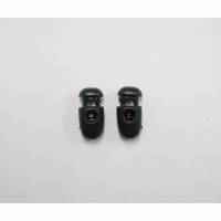 Kordelstopper - schwarz - lang - 3 mm Bild 1