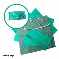 DIY Nähset "Behelfs-Mundschutzmaske" smaragd-altgrün Bild 1