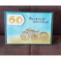 Happy Birthday 60ziger " Motorrad " Geburtstagskarte Bild 1