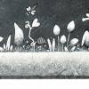 Klingel aus Schiefer Blumenwiese weiß silber ,Klingelschild, Türklingel, Klingelplatte, handbemalt, personalisiert, wetterfest, Bild 3