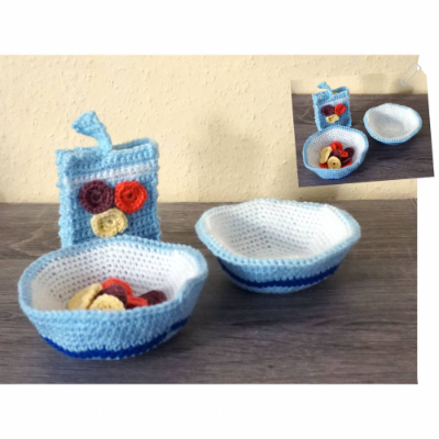 Häkelanleitung: Schüssel mit Müsli für den Kaufmannsladen