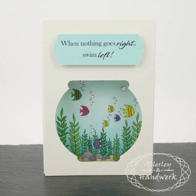 Shadow-Box-Karte mit 3D-Effekt ● A6 ● Aquarium