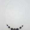 Perlen-Halskette mit Naturstein in schwarz silber 45cm plus Verlängerungskette Bild 2