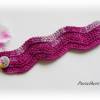 Ein gehäkeltes Armband in Wellenform in 2 Farben zur Wahl - Häkelarmband - fuchsia, flieder, rosa Bild 2