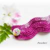 Ein gehäkeltes Armband in Wellenform in 2 Farben zur Wahl - Häkelarmband - fuchsia, flieder, rosa Bild 3