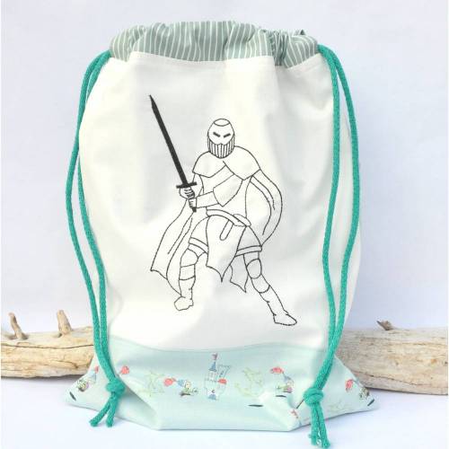 Stickdatei Ritter Redwork SET verschiedene Größen und Motiv