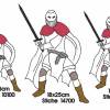 Stickdatei Ritter Redwork SET verschiedene Größen und Motiv Bild 3