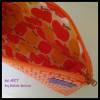 Kosmetiktasche "Blümchen" Größe M, in orange-weiß, aus Baumwollstoff genäht, von he-ART by helen hesse Bild 4