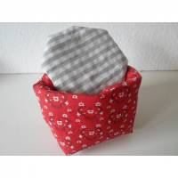 Eierkörbchen/ Eierwärmer *Cuore* Baumwolle rot mit Deckel nach Wahl von friess-design Bild 1