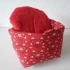 Eierkörbchen/ Eierwärmer *Cuore* Baumwolle rot mit Deckel nach Wahl von friess-design Bild 2
