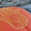 Yogakissen orange mit Stickerei "Hand der Fatima" Hamsa Bild 6