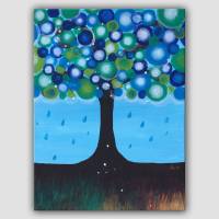 Tree of Life handgemalt - Einzelstück, 40x30cm Bild 1