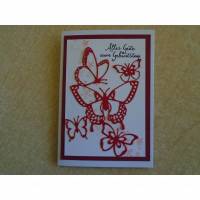 Glückwunschkarte zum Geburtstag Grußkarte Karte Schmetterlinge Schmetterlingskarte Geburtstagskarte Frau Geburtstag Bild 1