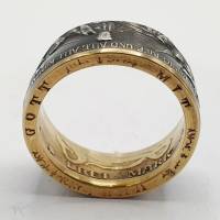 Münzring teilvergoldet 900 Silber aus der Kaiserzeit rhodiniert personalisierbar Bild 4