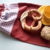 Brotbeutel "de luxe" Leinen rostrot/ rosa mit Baumwollkordel von friess-design Bild 3