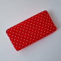 Taschentüchertasche "TaTüTa rot-weiß Pünktchen" aus Baumwollstoff genäht, von he-ART by helen hesse Bild 4