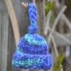 Schlüsselanhänger Taschenbaumler Mütze Hoffnung blau grün gestrickt und gehäkelt Bild 5