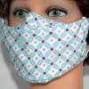 Waschbare Masken-Tasche / Masken Etui mit Monogramm für Mund-Nasen-Maske Crossy hellblau weiß Gesichtsmaske - handgenäht für Damen Herren und Kinder Bild 5