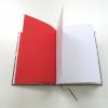 Notizbuch, DIN A5, gewebt, schwarz rot, handgefertigt, Unikat, 300 Seiten Bild 4