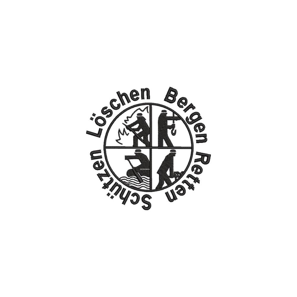 Feuerwehr Logo Stahl Wappen retten helfen bergen schützen Emblem Gerätehaus 