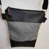 Kleine Handtasche Pusteblume grau Umhängetasche Dandelion grau schwarz Tasche mit Anhänger Kunstleder Bild 5