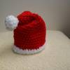 Weihnachtsmütze Kindermütze Nikolausmütze. gehäkelt, rot - weiß, Polyacryl  Größe 38 - 40cm Bild 2
