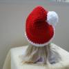 Weihnachtsmütze Kindermütze Nikolausmütze. gehäkelt, rot - weiß, Polyacryl  Größe 38 - 40cm Bild 3