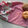 Brotbeutel *speciale* Baumwolle rot-kariert/ Rosen mit Kordel von friess-design Bild 3