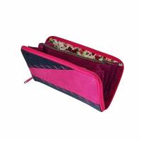 Damen-Geldbörse  " Ronja " - geräumiges Portemonnaie mit Jeans und Pink * Geldbeutel mit Reißverschluss Bild 3