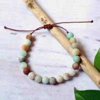 Amazonit • Armband Perlen | Edelsteinschmuck | Armschmuck | Geschenke für Frauen | Freundin | Schwester | Mama Bild 1