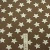 Baumwollstoff Jersey "weiße Sterne" auf braun / Taupe von littel darling Meterware nähen Hoody Mitwachshose Bild 3