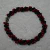 Perlenset handgefädelt aus schwarzen und roten Wachsperlen in türkischer Häkeltechnik Bild 4