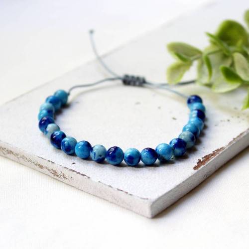 Sky Blue • Perlenarmband | Armband Makramee | Armschmuck | Farbwahl | Geschenkidee Frau | Freundin | Schwester | Mama