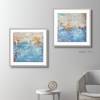 Acrylbilder im Duo auf Künstlerpapier, ungerahmt, abstraktes Meer in verträumten Farben und Formen, Kleine Wandkunst Bild 4