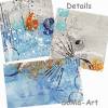Acrylbilder im Duo auf Künstlerpapier, ungerahmt, abstraktes Meer in verträumten Farben und Formen, Kleine Wandkunst Bild 5