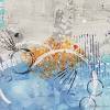 Acrylbilder im Duo auf Künstlerpapier, ungerahmt, abstraktes Meer in verträumten Farben und Formen, Kleine Wandkunst Bild 6