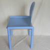 blauer Vintage Holzstuhl Hülsta Schalensitz Bild 5