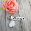 Schlüsselanhänger silberfarben Anhänger Mama Herz  Schlüsselanhänger Muttertag aus Kunstleder silber Bild 7