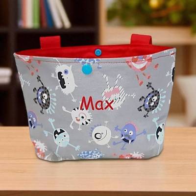 Lenkertasche für Fahrrad, Dreirad, Laufrad "Monster", personalisierbar