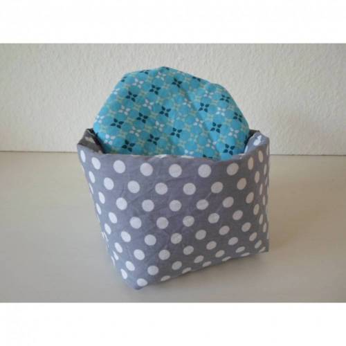 Eierkörbchen/ Eierwärmer *Punto* Baumwolle grau mit Deckel nach Wahl von friess-design 